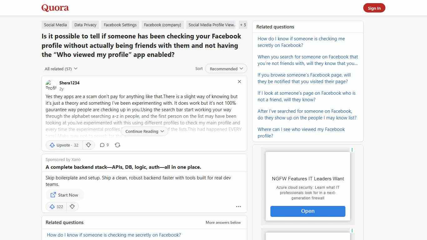 Is it possible to tell if someone has been checking your Facebook profile without actually being friends with them and not having the “Who viewed my profile” app enabled? - Quora